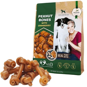 Dog Peanut Butter Bones with Cranberry & Rawhide Free Chew Treats Pet Natural - Picture 1 of 7