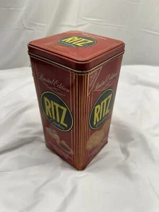 Vintage 1986 RITZ CRACKERS TIN LIMITED EDITION NABISCO 16 OZ EMPTY - Picture 1 of 6