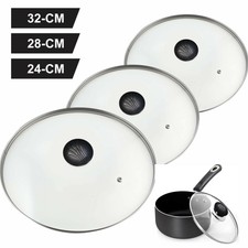 VETRO TEMPERATO CASSERUOLA PENTOLA PADELLA COPERCHIO coperchio in vetro 24 28 30 32 cm Coperchi U