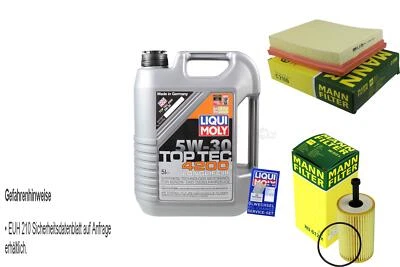 LIQUI MOLY, MANN-FILTER INSPEKTIONSKIT FILTER LIQUI MOLY ÖL 5L 5W-30 für Peugeot 206 CC 2D 1.6 16V 2A/C