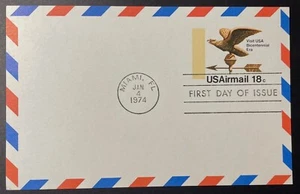 Miami, Florida #UXC15 Air Mail Postal Card First Day canceled on Jan 4, 1974 FL - Picture 1 of 1