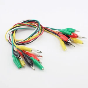 35mm Electrical Test Jumper Wire Alligator Clips Roach Crocodile Clips Leads - Picture 1 of 10