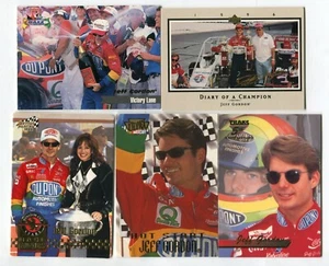 Lote de 5 tarjetas coleccionables Jeff Gordon NASCAR DRIVER RACE CAR RACING (LOTE 12) - Imagen 1 de 1