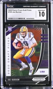 2020 Panini Prizm - Draft Picks Rookies #105 Joe Burrow (RC) CGC 10 Gem Mint - Picture 1 of 2