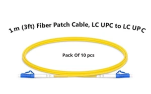 X 10 of 1m Fiber Patch Cable, LC UPC to LC UPC, Simplex, 2.0mm, Tight-Buffered - Picture 1 of 5