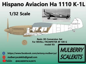 1/32 Hispano Aviacion Ha 1110 K-1L RESIN conversion set MULBERRY SCALE KITS - Imagen 1 de 23