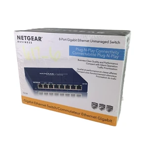 Netgear GS108 Ethernet Switch ProSafe GS108-400NAS 8 Port Standalone Gigabit - Picture 1 of 4