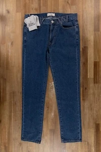 VIVIENNE WESTWOOD Pierna Cónica Spray VW Logo Estampado Jeans Talla 32 Auténtico Nuevo Con Etiquetas - Imagen 1 de 12
