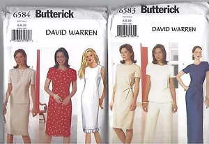 NEW Group of 2 Butterick Patterns #6583 & 6584 - Women's Dresses - Sizes 6-10 - Imagen 1 de 1