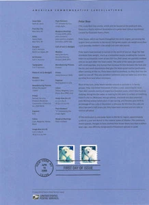 #0913 28c Polar Bear Stamps #4387 & #4388 Souvenir Page - Picture 1 of 1