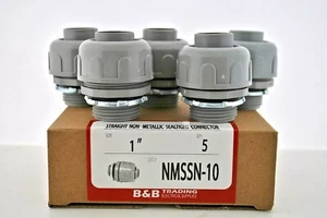 Box of 5 Pieces 1" Non-Metallic Staight Liquid-Tight Connectors - Picture 1 of 3