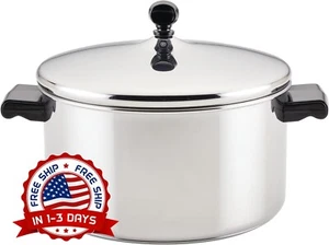 Olla Con Tapa De Acero Inoxidable 6 Qt Grandes Ollas Cocina Profesional Arrocer. - Picture 1 of 8