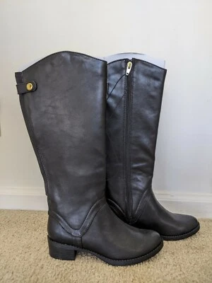BRAND NEW!  -  Merona Black Knee High Boots - Size: 6 1/2  - Image 1 of 4