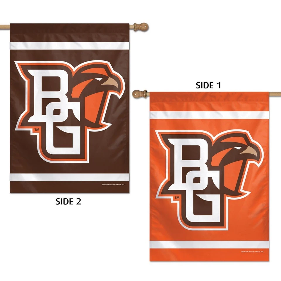 BOWLING GREEN STATE FALCONS 28"X40" DOUBLE SIDED BANNER FLAG BRAND NEW WINCRAFT - Image 1 of 1