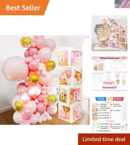 All-in-One Baby Shower Balloon Box and Alphabet Letter Set - Gender Reveal Party - Picture 1 of 9