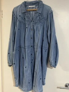 Ellis & Dewey White Label Woman’s Denim Dress Size M - Picture 1 of 6
