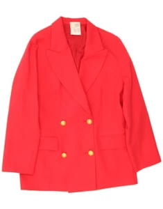 L'ALTRA MODA Womens Longline Blazer Jacket IT 42 Medium Red IM03 - Picture 1 of 3