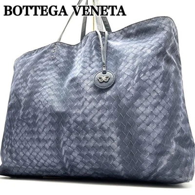 Bolso de Mano Bottega Veneta Intrecciolusion Azul Marino Buen Estado Foto 1 de 4