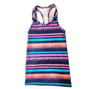 Ivivva by lululemon girls Striped Racerback Tank Top Size 6 - Picture 1 of 6