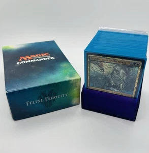 MTG 2017 Feline Ferocity Commander Deck Magic Gathering English Never Played! ๐ฅ - Picture 1 of 24