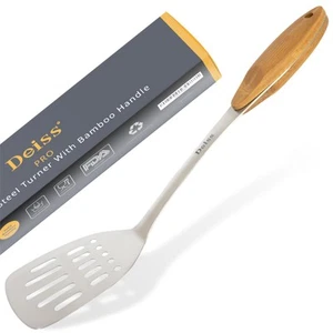 PRO Metal Spatula with Comfortable Wooden Handle - Kitchen Spatula Turner for - Picture 1 of 7