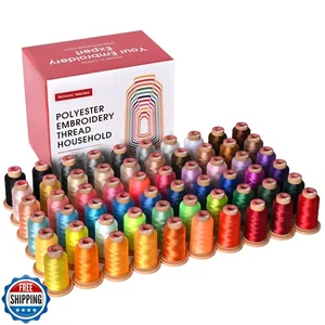 Richword Selected 800M 60 Colors Embroidery Thread,40WT(108D/2) Polyester Emb - Picture 1 of 5