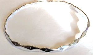 SOlid sterling silver and diamond torque necklace 25 gms - Picture 1 of 10