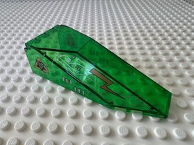 LEGO Windscreen 10 x 4 x 2 1/3 Canopy with Insectoids Silver / Copper 2507px1