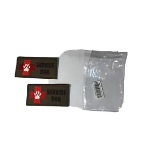 SERVICE DOG STICK ON PATCHES NEW 4" x 2" Lot of 2 - Picture 1 of 2