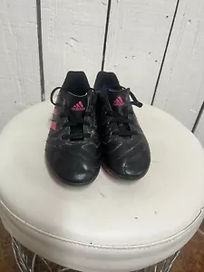 Adidas Youth Soccer Cleats Black And Hot Pink Size 1Y Bin S27 - Picture 1 of 7