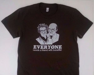 American Apparel Friends with Benefits Grandma Womens T-shirt Size L Brown New - Picture 1 of 6