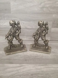 Antik Verona Gusseisen Pirat Papagei Schwert Buchstützen Strandhaus Karibik Deko - Bild 1 von 8