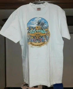 VINTAGE  1991  50 YEARS DAYTONA BEACH  AMA  T-SHIRT  "NEW OLD STOCK" - Picture 1 of 3