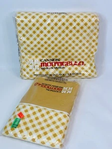 Cannon Monticello Vtg 70s FULL Fitted Sheet Gingham +Two Standard Pillowcases - Picture 1 of 6