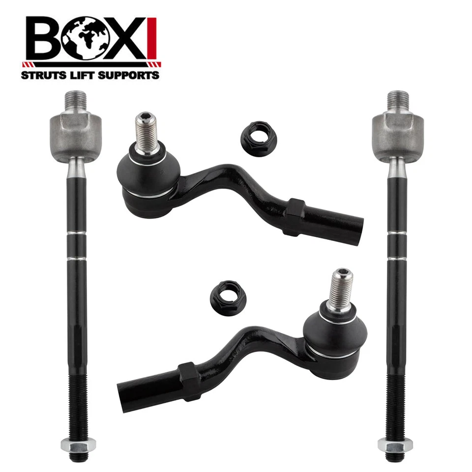 4pcs Front Inner & Outer Tie Rod Ends for Mercedes-Benz E300 1996-1999 - Image 1 of 4