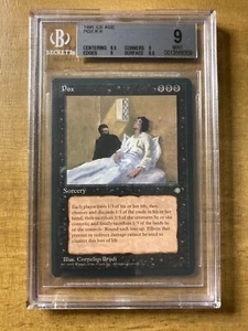 Magic The Gathering ✨POX ✨Ice Age BGS 9 MINT RARE 1995 Quad 9’s++ Brudi MTG Art - Picture 1 of 2