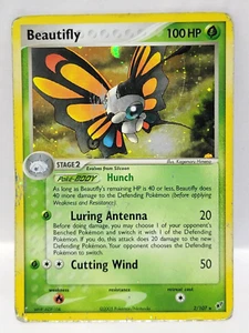 Pokemon TCG Beautifly 2/107 EX Deoxys Holo Rare Heavily Played - Picture 1 of 2