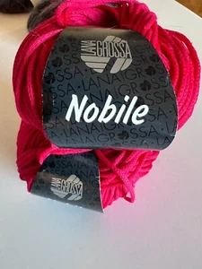 Lana Grossa, NOBILE, 2 balls, red (#4) , 70%cotton/30%polyamide, 120 yards - Picture 1 of 4