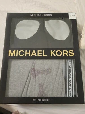 Michael Kors LOUNGE 套装 2 件套睡套装 100% 棉 M 码 — 第 1/4 张图片