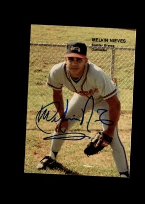 Melvin Nieves 1990 Best Minor League Sumter Braves authentic autographed card - Image 1 of 2