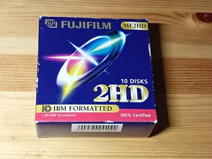 Fujifilm 10 IBM-Formatted Disketten Floppy Discs - Afbeelding 1 van 2