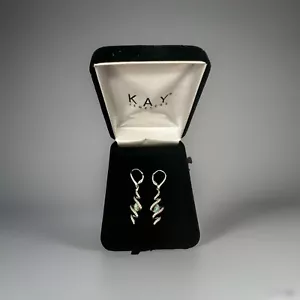 Pre-loved Silver Earrings With Diamonds - Picture 1 of 2