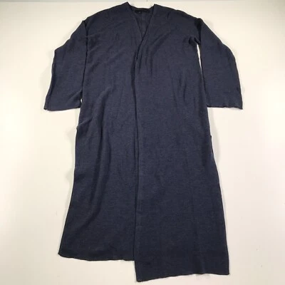 360 Свитер кардиган женщин маленький вересковый синий открытый передний длинная линия длинным рукавом - Изображение 1 из 4