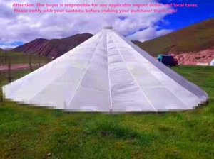 Military White Round Diameter 8m /26Ft Parachute Canopy No Parachute Line - Afbeelding 1 van 8