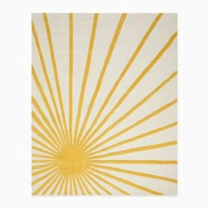 Hand Tufted Sunbrust Shape Custom Rug 100% Woolen Rug For Bedroom, Living Room - Picture 1 of 5