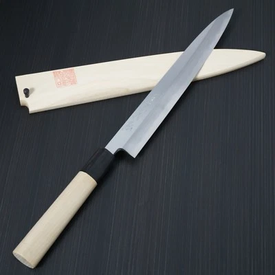 Japanese Yoshihiro Shirogami Steel Sushi Sashimi Yanagiba Knife 240mm Sakai Saya