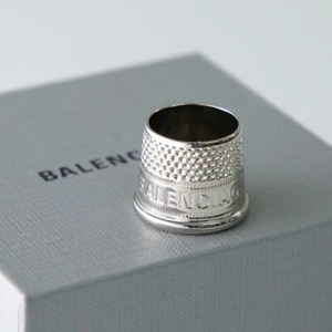 SALE Balenciaga Ring Fingerhut 700216 TZ39S Damen graviertes Logo Ladies Authentic - Bild 1 von 6