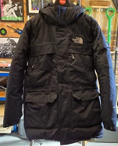 The North Face Hyvent Parka Black Goose Down Removable Hood Size M Rarely worn - Picture 1 of 15