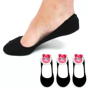 3 Pairs Black Womens No Show Foot Cover Liner Low Cut Socks - Picture 1 of 1