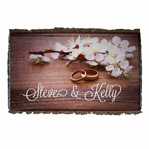 Personalized Wedding Throw Blanket - Picture 1 of 2